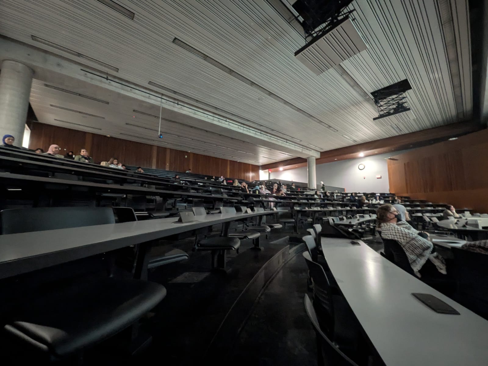 Audience watching Starving Gaza documentary